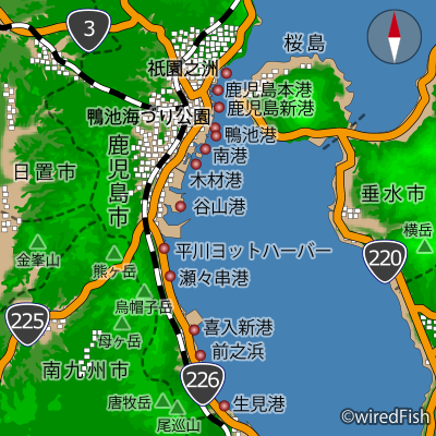 鹿児島市の釣り場