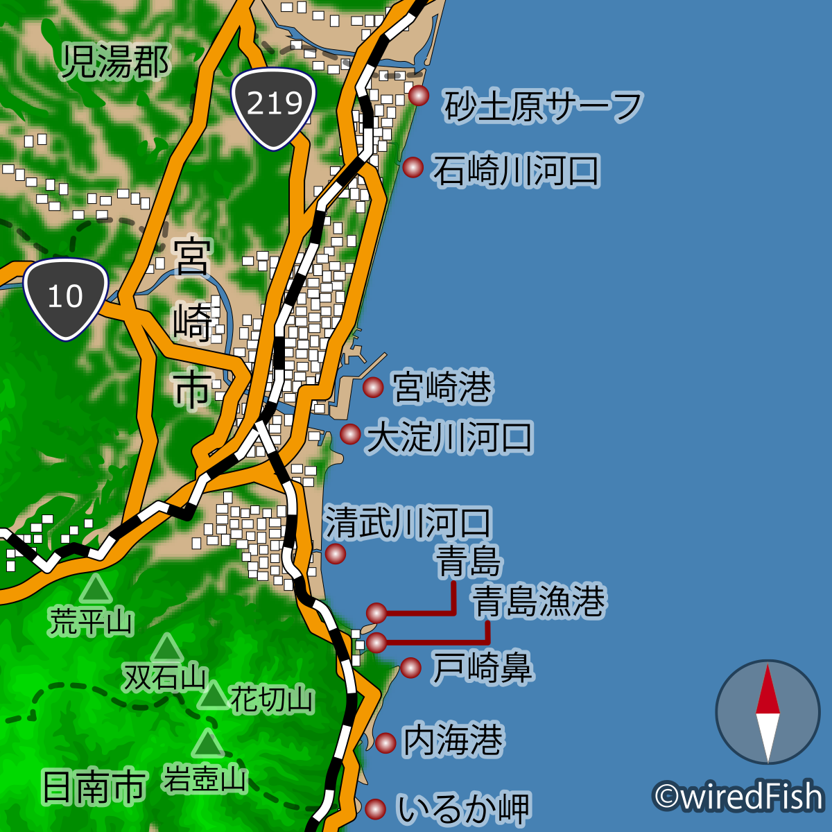 宮崎県の釣り場・釣れるポイント一覧！市町村別に徹底解説 | 釣り情報