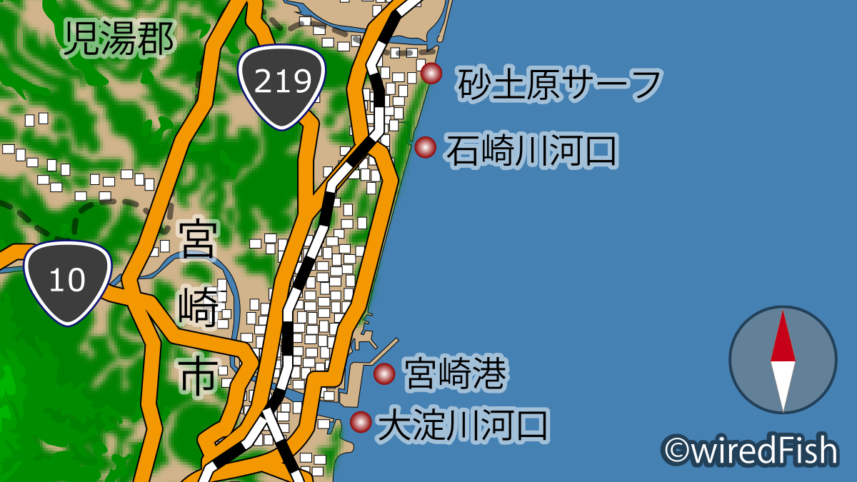 宮崎県の釣り場・釣れるポイント一覧！市町村別に徹底解説 | 釣り情報