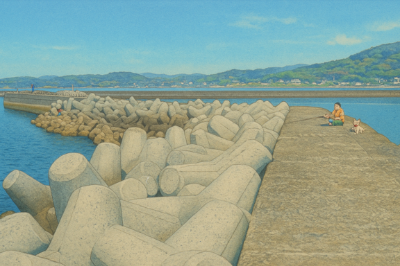 米ノ津港の中突堤