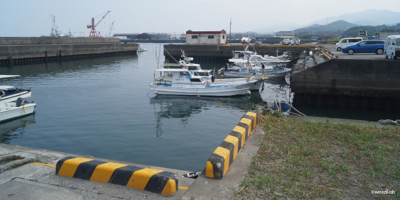 【写真】障子川河口の船溜まり　2016年08月20日