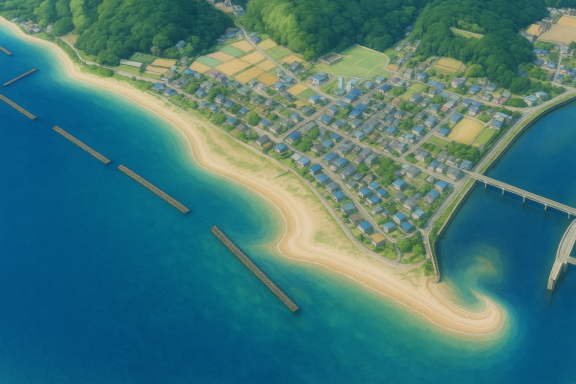 雄川河口北側の砂浜