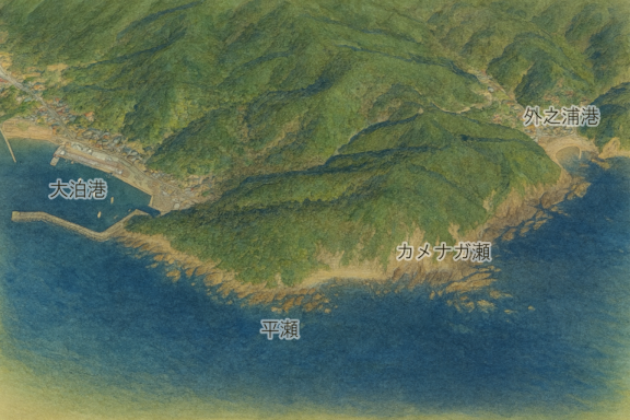 大泊港東側の磯場