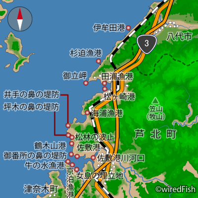 芦北町の釣り場